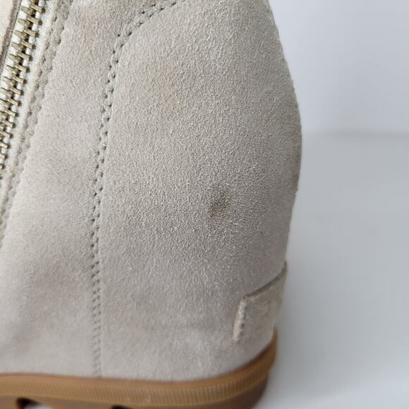 SOREL Joan of Arctic Wedge II Zip sz 8 Soft Taupe - Picture 13 of 13